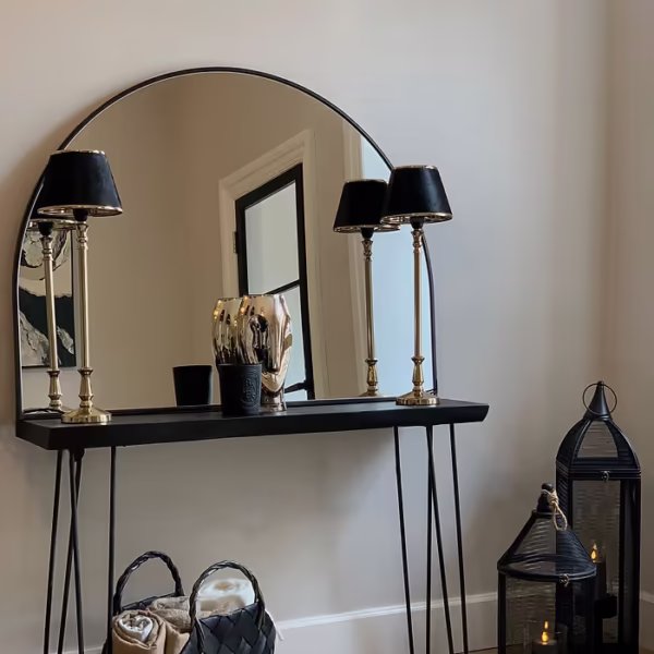 آینه رومیزی فلزی لیام مشکی 120×90