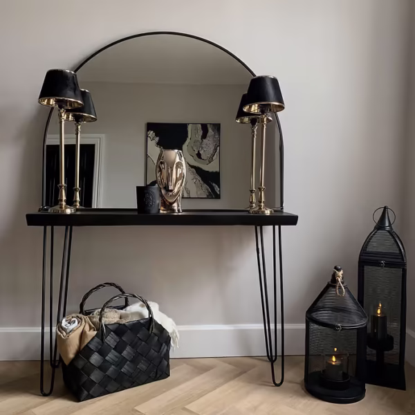 آینه رومیزی فلزی لیام مشکی 120×90 - تصویر 3